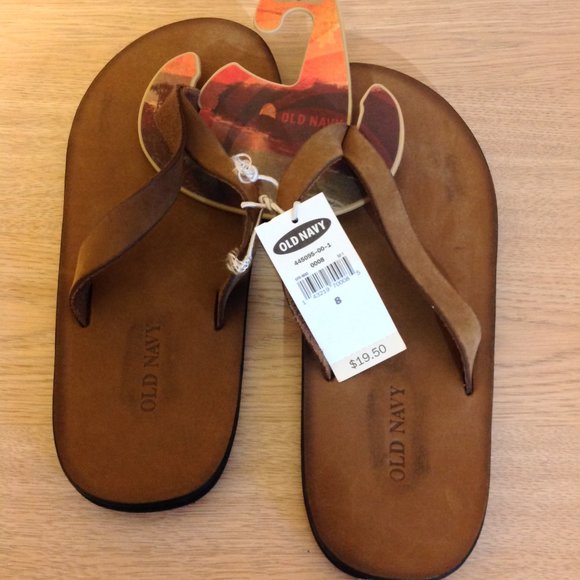 Old Navy Other - 3/$11: Men's Old Navy Brown Flip Flops (8) NWT